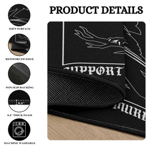 Crows Before Bros Support Your Local Murder Round Rug Funny Crow Lovers