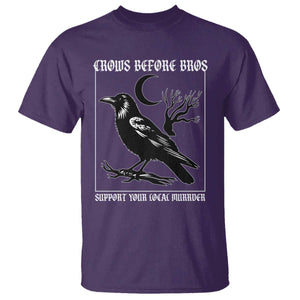 Crows Before Bros Support Your Local Murder T Shirt Funny Crow Lovers TS10 Purple Print Your Wear