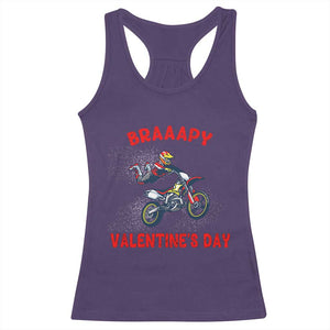 Braaapy Valentines Day Motocross Dirt Bikes Racerback Tank Top TS10 Purple Print Your Wear