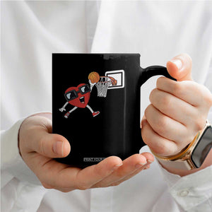 Basketball Valentines Coffee Mug Cute Red Heart Playing Basketball Player Team Boys TS10 Print Your Wear