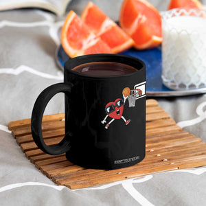 Basketball Valentines Coffee Mug Cute Red Heart Playing Basketball Player Team Boys TS10 Print Your Wear