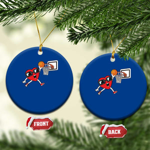Basketball Valentines Ceramic Ornament Cute Red Heart Playing Basketball Player Team Boys TS10 1pc Blue Print Your Wear