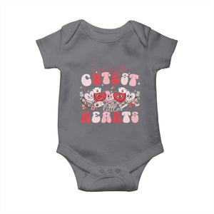 Nurse Valentine Gift Baby Onesie Care For Cutest Little Hearts TS10 Charcoal Print Your Wear