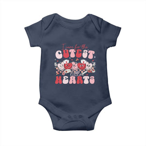 Nurse Valentine Gift Baby Onesie Care For Cutest Little Hearts TS10 Navy Print Your Wear