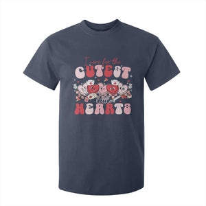 Nurse Valentine Gift T Shirt For Kid Care For Cutest Little Hearts TS10 Navy Print Your Wear