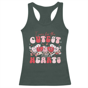 Nurse Valentine Gift Racerback Tank Top Care For Cutest Little Hearts TS10