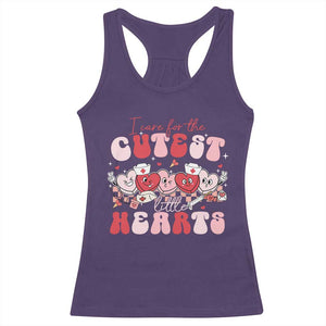 Nurse Valentine Gift Racerback Tank Top Care For Cutest Little Hearts TS10 Purple Print Your Wear