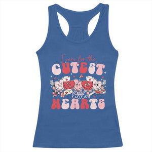 Nurse Valentine Gift Racerback Tank Top Care For Cutest Little Hearts TS10 Royal Blue Print Your Wear