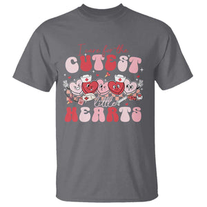 Nurse Valentine Gift T Shirt Care For Cutest Little Hearts TS10 Charcoal Print Your Wear