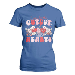 Nurse Valentine Gift T Shirt For Women Care For Cutest Little Hearts TS10 Royal Blue Print Your Wear