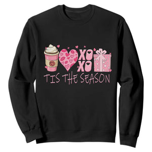 Valentine Coffee Sweatshirt Love Heart XOXO Cute Graphic Valentines Day TS10 Black Print Your Wear