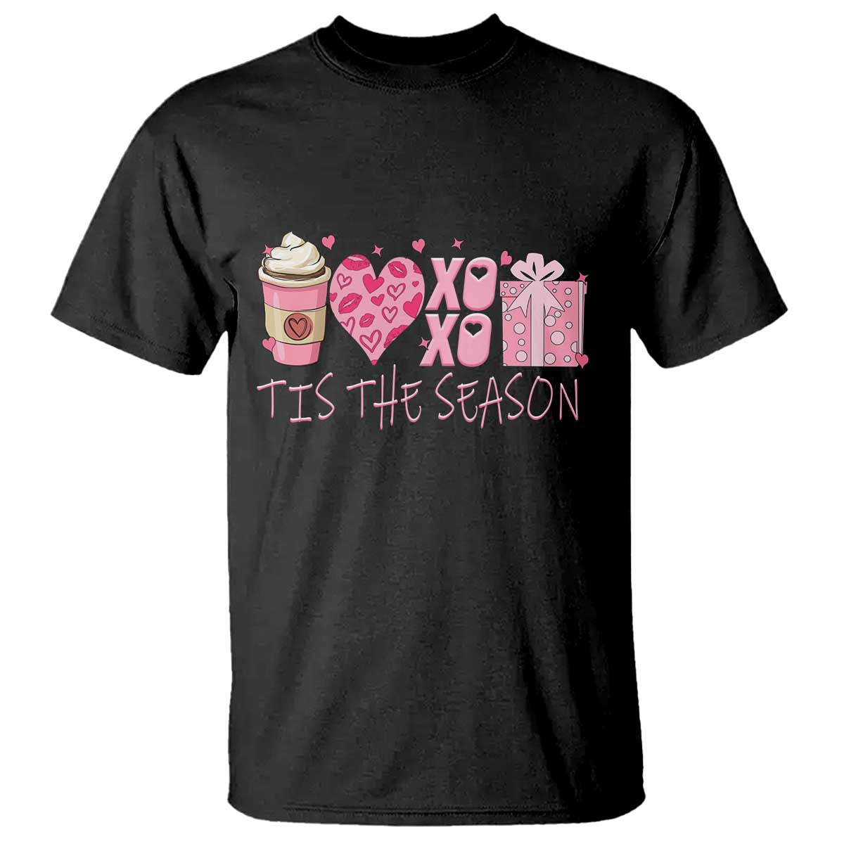 Valentine Coffee T Shirt Love Heart XOXO Cute Graphic Valentines Day TS10 Black Print Your Wear
