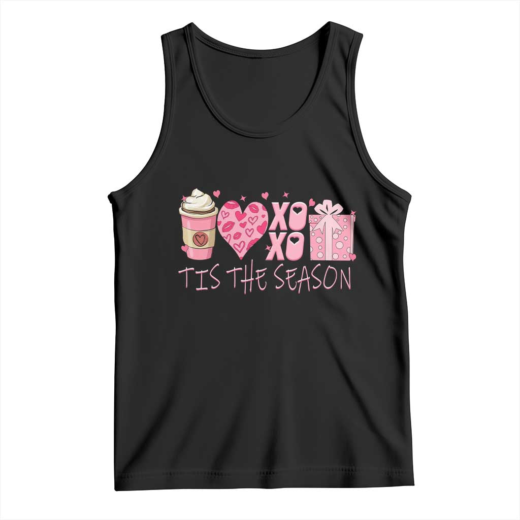 Valentine Coffee Tank Top Love Heart XOXO Cute Graphic Valentines Day TS10 Black Print Your Wear