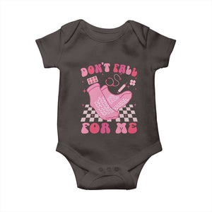 Funny Nurse Valentine Gift Baby Onesie Don't Fall For Me ER RN TS10 Dark Chocolate Print Your Wear