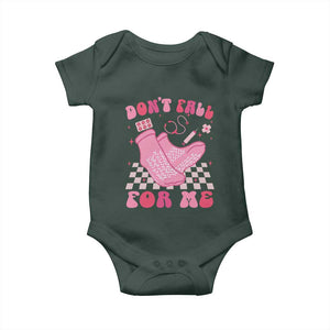 Funny Nurse Valentine Gift Baby Onesie Don't Fall For Me ER RN TS10 Dark Forest Green Print Your Wear