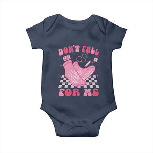 Funny Nurse Valentine Gift Baby Onesie Don't Fall For Me ER RN TS10 Navy Print Your Wear