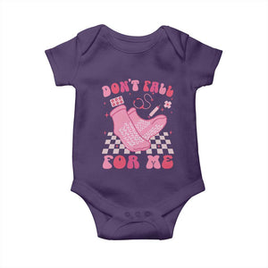 Funny Nurse Valentine Gift Baby Onesie Don't Fall For Me ER RN TS10 Purple Print Your Wear