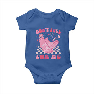 Funny Nurse Valentine Gift Baby Onesie Don't Fall For Me ER RN TS10 Royal Blue Print Your Wear