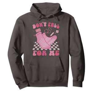 Funny Nurse Valentine Gift Hoodie Don't Fall For Me ER RN TS10 Dark Chocolate Print Your Wear