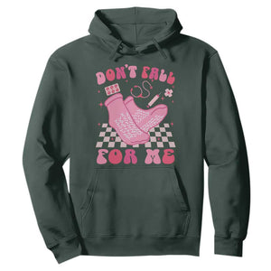 Funny Nurse Valentine Gift Hoodie Don't Fall For Me ER RN TS10 Dark Forest Green Print Your Wear