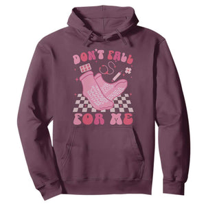 Funny Nurse Valentine Gift Hoodie Don't Fall For Me ER RN TS10 Maroon Print Your Wear