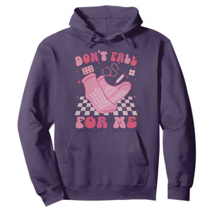 Funny Nurse Valentine Gift Hoodie Don't Fall For Me ER RN TS10 Purple Print Your Wear