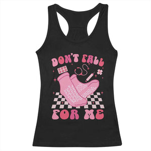 Funny Nurse Valentine Gift Racerback Tank Top Don't Fall For Me ER RN TS10 Black Print Your Wear