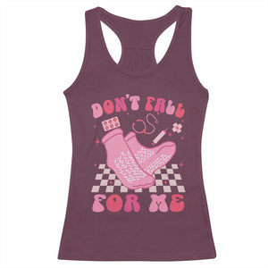 Funny Nurse Valentine Gift Racerback Tank Top Don't Fall For Me ER RN TS10 Maroon Print Your Wear