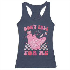 Funny Nurse Valentine Gift Racerback Tank Top Don't Fall For Me ER RN TS10 Navy Print Your Wear