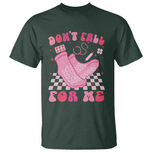 Funny Nurse Valentine Gift T Shirt Don't Fall For Me ER RN TS10 Dark Forest Green Print Your Wear