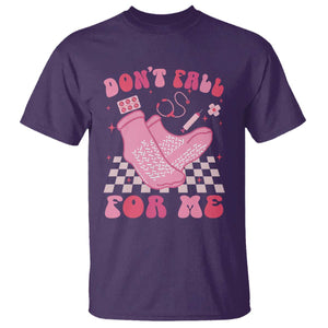 Funny Nurse Valentine Gift T Shirt Don't Fall For Me ER RN TS10 Purple Print Your Wear