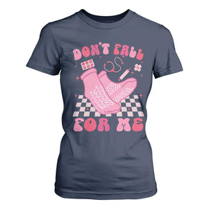 Funny Nurse Valentine Gift T Shirt For Women Don't Fall For Me ER RN TS10 Navy Print Your Wear