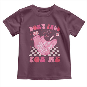 Funny Nurse Valentine Gift Toddler T Shirt Don't Fall For Me ER RN TS10 Maroon Print Your Wear