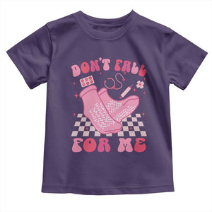 Funny Nurse Valentine Gift Toddler T Shirt Don't Fall For Me ER RN TS10 Purple Print Your Wear