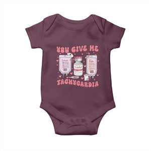 Nurse Valentine's Day Baby Onesie Pharmacist Critical Care ICU PICU Rn Pharmacy Tech Vday Gift TS10 Maroon Print Your Wear