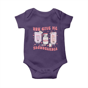 Nurse Valentine's Day Baby Onesie Pharmacist Critical Care ICU PICU Rn Pharmacy Tech Vday Gift TS10 Purple Print Your Wear