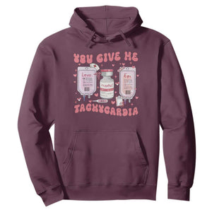 Nurse Valentine's Day Hoodie Pharmacist Critical Care ICU PICU Rn Pharmacy Tech Vday Gift TS10 Maroon Print Your Wear