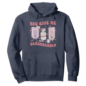 Nurse Valentine's Day Hoodie Pharmacist Critical Care ICU PICU Rn Pharmacy Tech Vday Gift TS10 Navy Print Your Wear