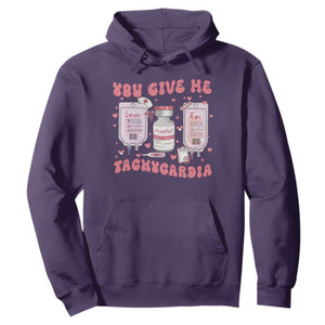 Nurse Valentine's Day Hoodie Pharmacist Critical Care ICU PICU Rn Pharmacy Tech Vday Gift TS10 Purple Print Your Wear