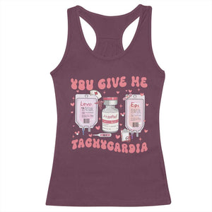 Nurse Valentine's Day Racerback Tank Top Pharmacist Critical Care ICU PICU Rn Pharmacy Tech Vday Gift TS10 Maroon Print Your Wear