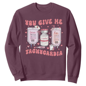 Nurse Valentine's Day Sweatshirt Pharmacist Critical Care ICU PICU Rn Pharmacy Tech Vday Gift TS10 Maroon Print Your Wear