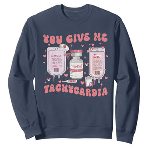 Nurse Valentine's Day Sweatshirt Pharmacist Critical Care ICU PICU Rn Pharmacy Tech Vday Gift TS10 Navy Print Your Wear