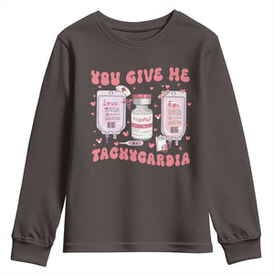 Nurse Valentine's Day Youth Sweatshirt Pharmacist Critical Care ICU PICU Rn Pharmacy Tech Vday Gift TS10 Dark Chocolate Print Your Wear