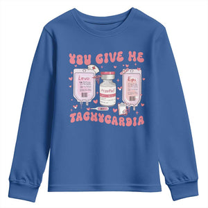 Nurse Valentine's Day Youth Sweatshirt Pharmacist Critical Care ICU PICU Rn Pharmacy Tech Vday Gift TS10 Royal Blue Print Your Wear