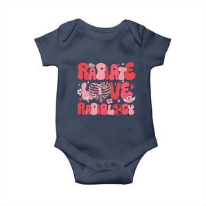 Rad Tech Nurse Valentine's Day Baby Onesie X-Ray Ultrasound MRI CT Mammography Technologist Vday Gift TS10 Navy Print Your Wear