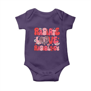 Rad Tech Nurse Valentine's Day Baby Onesie X-Ray Ultrasound MRI CT Mammography Technologist Vday Gift TS10 Purple Print Your Wear