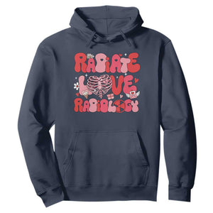 Rad Tech Nurse Valentine's Day Hoodie X-Ray Ultrasound MRI CT Mammography Technologist Vday Gift TS10 Navy Print Your Wear