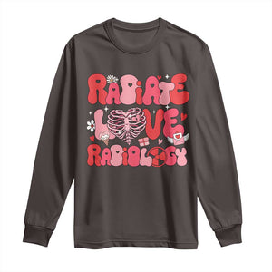 Rad Tech Nurse Valentine's Day Long Sleeve Shirt X-Ray Ultrasound MRI CT Mammography Technologist Vday Gift TS10 Dark Chocolate Print Your Wear