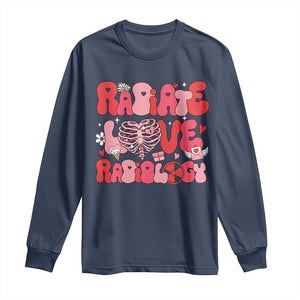 Rad Tech Nurse Valentine's Day Long Sleeve Shirt X-Ray Ultrasound MRI CT Mammography Technologist Vday Gift TS10 Navy Print Your Wear