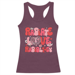 Rad Tech Nurse Valentine's Day Racerback Tank Top X-Ray Ultrasound MRI CT Mammography Technologist Vday Gift TS10 Maroon Print Your Wear